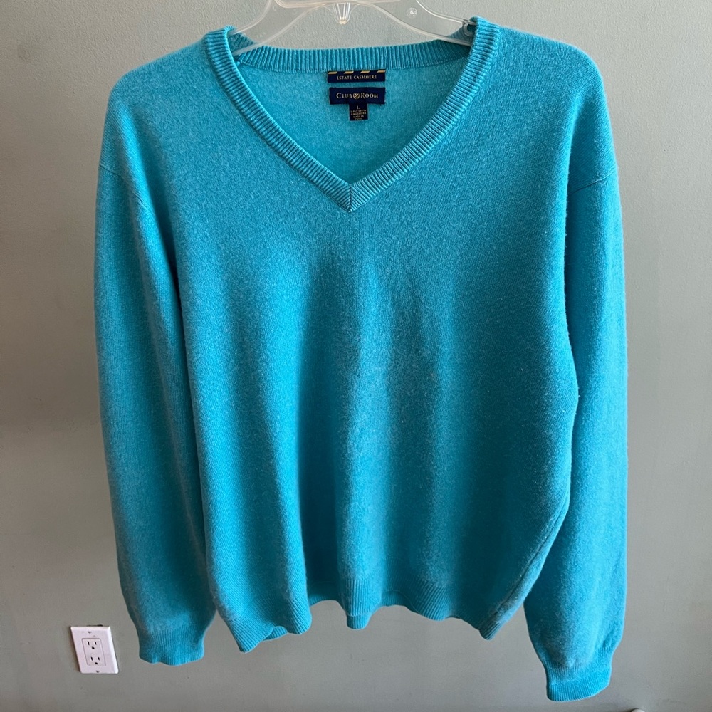 Club Room Essential Cashmere Sweater 100% Cashmere size L